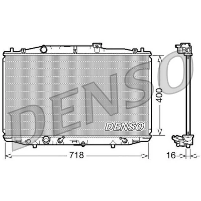 Abbildung von DENSO DRM40024 Kühler, Motorkühlung Aluminium 400 718 16 HONDA: Accord 7 Tourer, Limousine