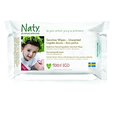 Abbildung von Eco by Naty Babycare, Baby Wipes Unscented, 56 Nappies