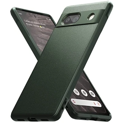Abbildung von Ringke Onyx Kompatibel mit Google Pixel 7a Hülle, [Verbesserte Griffigkeit] Robustes Flexibles TPU Stoßfängerabdeckung für (2023) Dark Green