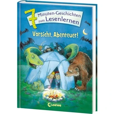 Abbildung von Leselöwen Das Original 7 Minuten Geschichten zum Lesenlernen Vorsicht, Abenteuer!: Spannende Kurzgeschichten für Erstleser ab 6 Jahre