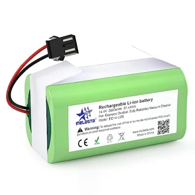 Abbildung von MELASTA 2600mAh Ersatzakku für Ecovacs Deebot N79 N79S DN622,14,4V Li Ion Akku kompatibel mit Tesvor X500 S4 S6, Eufy RoboVac11,11S MAX30,30C Max12 15C MAX15T 35C G10 Hybrid,Conga 990 950 1090,IKHOS