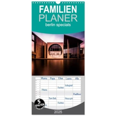 Abbildung von Familienplaner 2025 berlin specials mit 5 Spalten (Wandkalender, 21 cm x 45 cm), CALVENDO