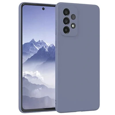 Abbildung von EAZY Case Silikonhülle für Samsung Galaxy A73 5G Hülle Silikon Blau weich stoßfeste Handyhülle Schutzhülle mit Kameraschutz Dünn Premium Schutz Cover TPU Phone Bumper in Eisblau