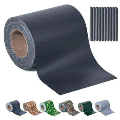 Abbildung von interGo Sichtschutzstreifen PVC 35m &amp; 70M Windschutzstreifen Doppelstabmatten, (Sichtschutzstreifen Set)