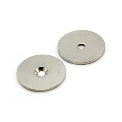 Abbildung von Counterunk Steel Disc Für Die Verwendung von Magneten, Hängegrafiken Oder Notizenboards 32mm Durchmesser x 2mm Dickes 4mm Loch Packung 200