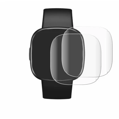 Abbildung von BROTECT 2 Stück Full Cover Schutzfolie für Fitbit Versa 4 Screen Displayschutz Folie [3D Curved, Anti Fingerprint, Kristall Klar]