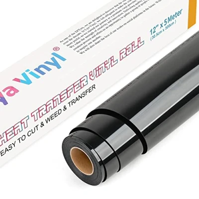 Abbildung von Lya Vinyl Plotterfolie Textil 30.5cm x 5m Flexfolie Plotter für Cricut und Silhouette Cameo, Verwendet in Textilien Transferfolie zum Aufbügeln DIY T Shirt, Stoffe (Apfelgrün)
