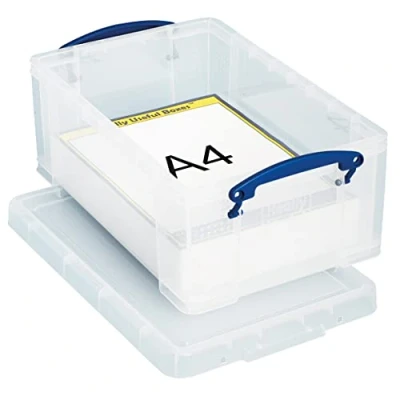 Abbildung von Really Useful Box Aufbewahrungsbox 9,0 l 39,5 x 25,5 15,5 cm schwarz