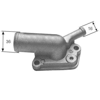 Abbildung von GATES TH12087G1 Kühlwasserthermostat 87 mit Dichtungen Gehäuse FIAT: Uno Schrägheck, Tempra Limousine