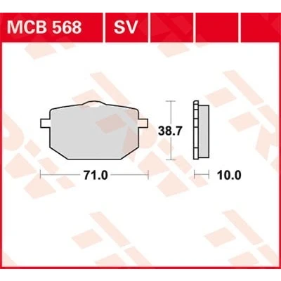Abbildung von TRW Sinter Street MCB568SV Bremsbelagsatz