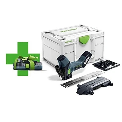 Abbildung von Festool Akku Dämmstoffsäge ISC 240 EB Basic 4,0 (mit Akkupack BP 18 Li 4,0, Schneidgarnitur Wellenschliff, Adapter Tisch, Führungsschienen Schlitten), im Systainer
