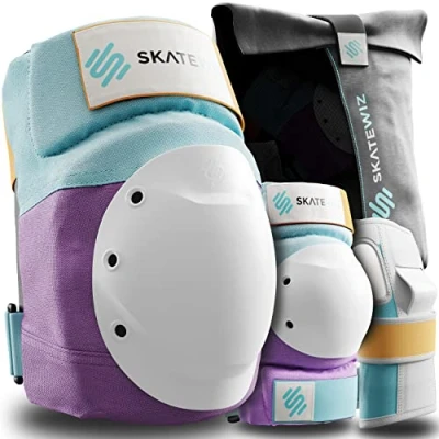 Abbildung von Schoner Set Erwachsene Skateboard Rollschuhe Schlittschuhe Protektoren 3er