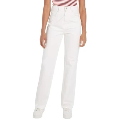 Abbildung von Tommy Hilfiger BOOTCUT Jeans &quot;RELAXED HW ECRU&quot;, mit Logo Badge