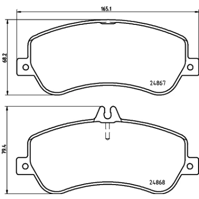 Abbildung von HELLA 8DB 355 014 221 Bremsbelagsatz für Verschleißwarnanzeiger vorbereitet mit Bremssattelschrauben Zubehör MERCEDES BENZ: GLK