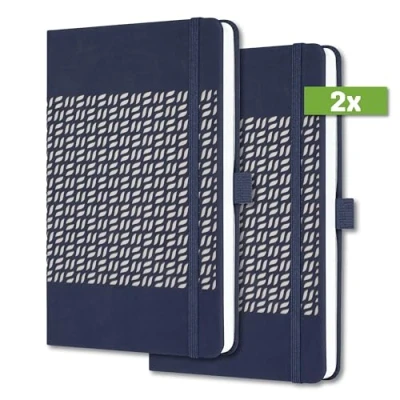 Abbildung von SIGEL J4205/2 Wochenkalender Jolie 2024, ca. A5, dunkelblau, Hardcover, Gummiband, Stiftschlaufe, Einstecktasche, 174 S., aus nachhaltigem Papier, Terminplaner, 2 Stück