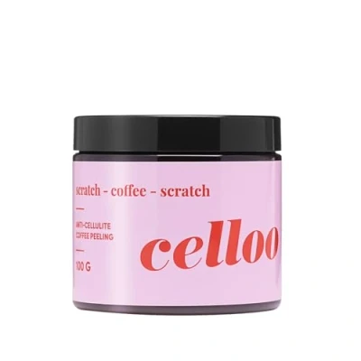 Abbildung von Celloo Anti Cellulite Körperpeeling mit Kaffee 100 ml Zucker Peeling Macadamianussöl, Arganöl, Sugar Scrub gegen natürliche, vegan Inhaltsstoffe, straffendes und festigendes