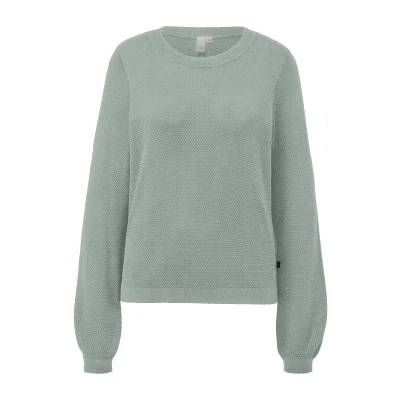 Abbildung von QS MIT Struktur Strickpullover, Damen, Größe: Medium, Salbeigrün