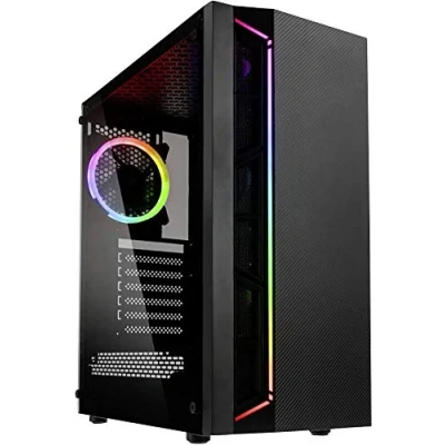Abbildung von Kolink Inspire K7 ARGB Midi Tower PC Gehäuse, Addressierbare RGB Beleuchtung, Tempered Glass, schwarz