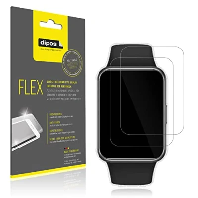 Abbildung von dipos I Schutzfolie 100% kompatibel mit Huawei Watch Fit 2 Folie Full Cover 3D Displayschutz