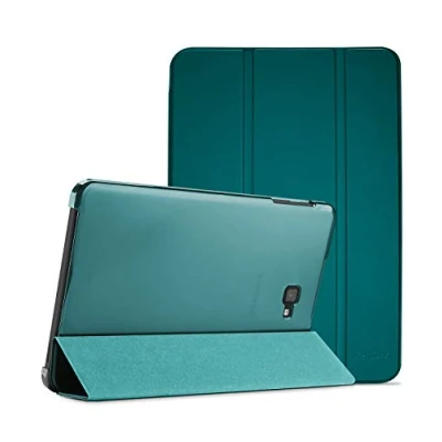 Abbildung von ProCase Hülle für Galaxy Tab A 10.1 2016 T580 T585 T587 Dreifach Falt Klapp Schutzhülle Case, Ultra Dünn Leicht Ständer Schale Shell Smart Cover mit Translucent Frosted Rückhülle Emerald