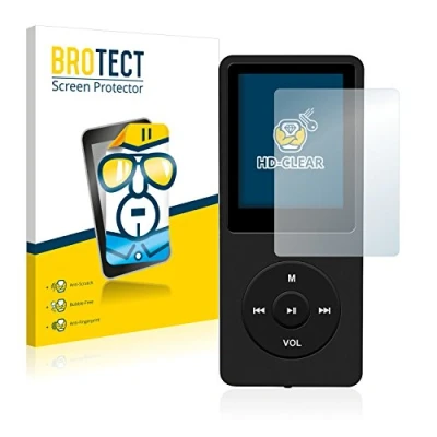 Abbildung von BROTECT (2 Stück Schutzfolie für AGPtek 8GB MP3 Player Displayschutz Folie Ultra Klar