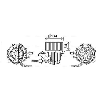 Abbildung von PRASCO AI8391 Elektromotor, Innenraumgebläse AUDI: Q5