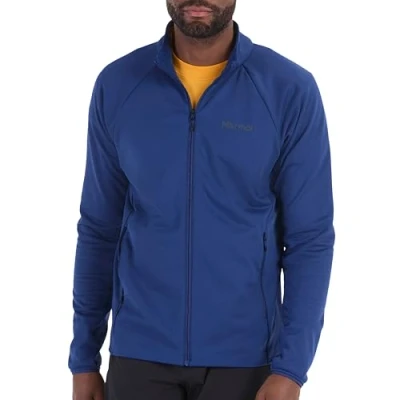 Abbildung von Marmot Herren Leconte Fleece Jacket, Warme Jacke mit Reißverschluss in voller Länge, atmungsaktiv, winddichte Weste, leicht zu packen, ideal für Wandern und als Midlayer, Blue, S