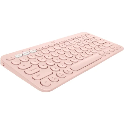 Abbildung von Logitech K380 Multi Device Bluetooth Tastatur für Mac, Einfaches Umschalten zwischen bis zu 3 Geräten, Scissor Tasten, 2 Jahre Batterie, macOS / iOS iPadOS, Deutsches QWERTZ Layout Rosa