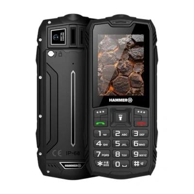 Abbildung von Hammer Rock LTE, 3000 mAh, 4G, Dual SIM, 240x320 IPS 2.4&quot;, 48/128 MB, IP68, 2 mpx, USB C, Bluetooth, Nano SIM