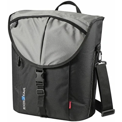 Abbildung von KLICKFix Gepäckträgertasche Cita Vario, Schwarz/Silber, 16 x 30 35 cm, 20 Liter