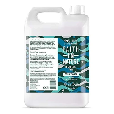 Abbildung von Faith In Nature Natural Fragrance Free Conditioner, Sensitive, Vegan &amp; Cruelty Free, No SLS or Parabens, For All Hair Type, 5L Refill Pack