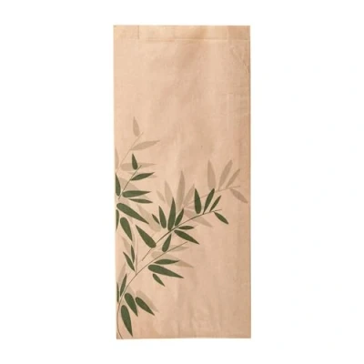Abbildung von Tüten Für Sandwich &quot;Feel Green&quot; 34 G/M2 12+4X26 Cm Natur Pergament Fettabweisend 500 Un.