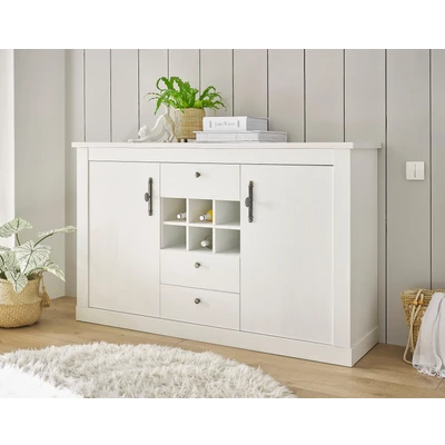 Abbildung von Home affaire Sideboard &quot;RAVENNA&quot;, im romantischen Landhausstil, Griffe aus Metall, Breite 166 cm