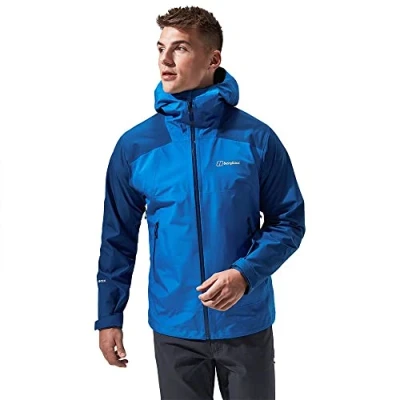 Abbildung von Berghaus Herren Paclite Peak Vent Wasserdichte Shell Jacke, strapazierfähiger, atmungsaktiver Regenmantel, Rot, XS