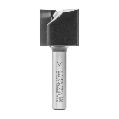 Abbildung von ENT 10416 Nutfräser HW, Schaft (S) 8 mm, Durchmesser (D) 22 NL 20 SL 32 GL 52 mm