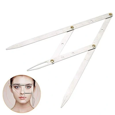 Abbildung von Goldener Schnitt Zirkel,Augenbrauen Tätowierungs Machthaber, Microblading Messschieber Verhältnis Augenbraue Maß Machthaber dauerhafte Verfassungs Schablone, die Werkzeug misst