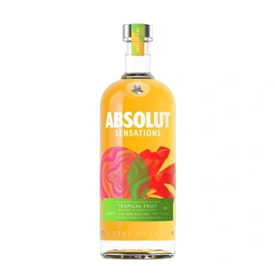 Abbildung von Absolut Vodka Sensations Tropical Fruit, fruchtiger Aperitif mit einem Hauch von Szechuan Pfeffer, Sommer Getränk nur 20% Alkoholgehalt, 1 x L