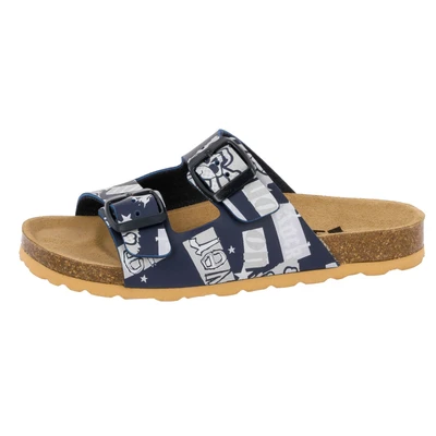 Abbildung von LICO Bioline Rocky Pantolette flach für Kinder, Größe: 27, Marine grau Schuhe