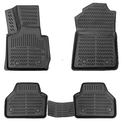 Abbildung von ELMASLINE Auto Fußmatten Gummi (4 St), für BMW X1 (2009 2015) E84 3D Gummimatten, Zubehör Hoher Rand (2009, 2010, 2011, 2012, 2013, 204,