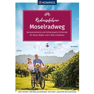 Abbildung von KOMPASS Radreiseführer Moselradweg: von Perl bis Koblenz 250 km, mit Extra Tourenkarte, Reiseführer und exakter Streckenbeschreibung