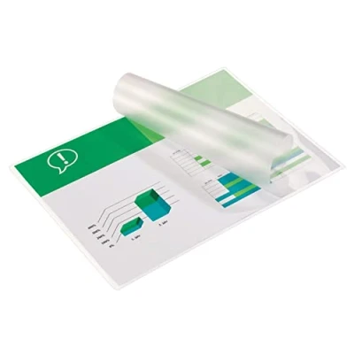 Abbildung von GBC Laminierfolien A4+ mit Abheftstreifen, 125 mic, Robuste Laminiertaschen im 100er Pack, Glänzend, Transparent, Ideal zur Ablage in Ringbüchern und Ordnern, 3743156