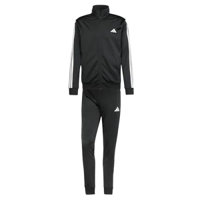 Abbildung von adidas Herren SPORTSWEAR BASIC 3 STRIPES TRICOT TRACKSUIT, Black, XL Short