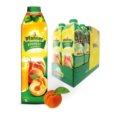 Abbildung von Pfanner Aprikose Nektar (8 x 1 l) mind. 40 % Fruchtgehalt Fruchtgetränk im Vorratspack