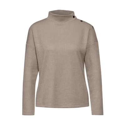 Abbildung von Street One Struktur Strickpullover, Damen, Größe: 46, Beige