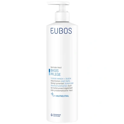 Abbildung von Eubos Basis Pflege FLÜSSIG Wasch + DUSCH, Dosierspender Flüssigseife, Größe: 400 ml, .