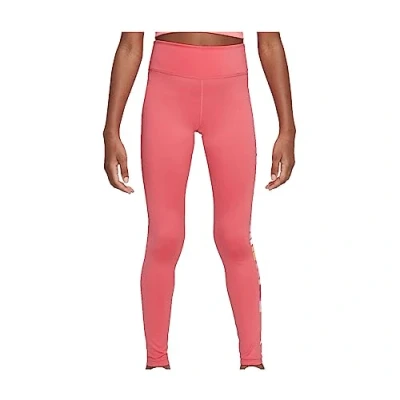 Abbildung von Nike Performance DF ONE LOGO Tights für Kinder, Größe: 140 152, Sea coral/white