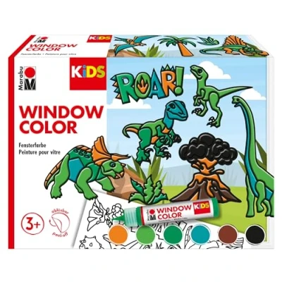Abbildung von Fenstersticker Window Color Set Dinosaurier, Marabu, 8 Teile