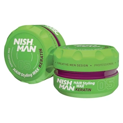 Abbildung von NISHMAN 05 Hair Styling Wax Keratin grün 150 ml XL