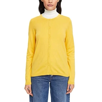 Abbildung von edc by ESPRIT Damen Strickjacke 990cc1i311, 750/Yellow, L
