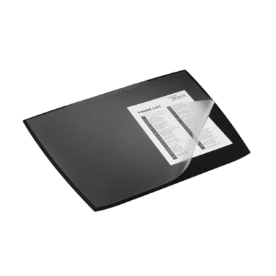 Abbildung von Durable Schreibunterlage ARTWORK 590x470 mm, Schreibtischunterlage mit transparenter Abdeckung PP, schwarz, 722101
